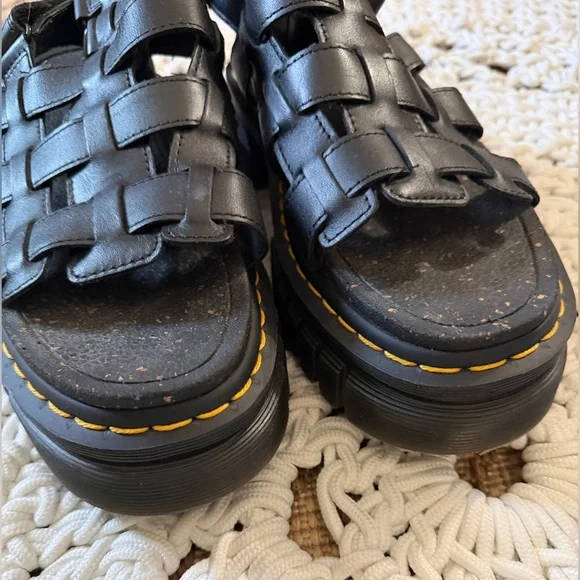 Dr Martens RICKI NAPPA LUX LEATHER PLATFORM GLADIATOR SANDALS - Picture 11 of 15